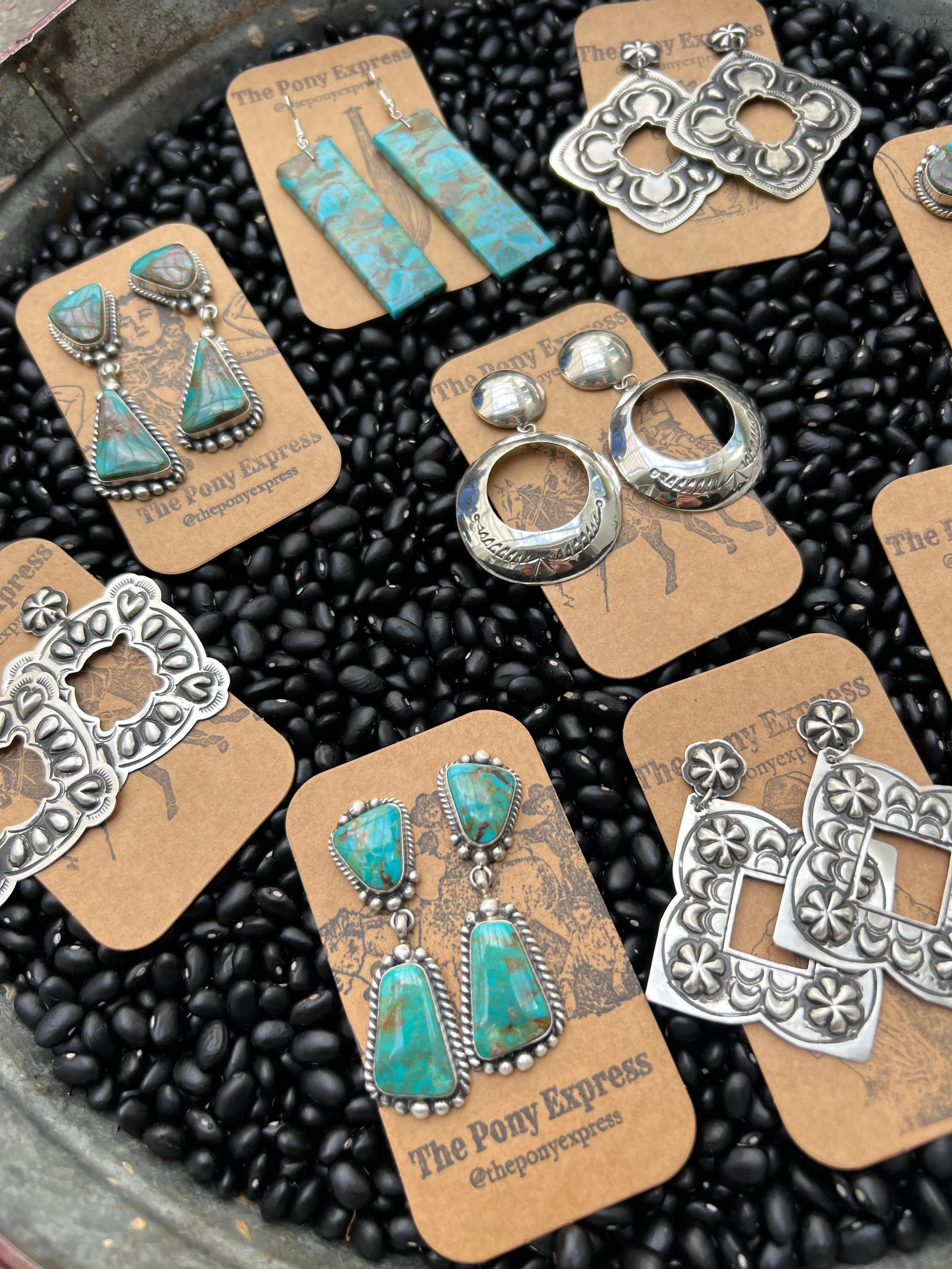 Turquoise Slab Earrings