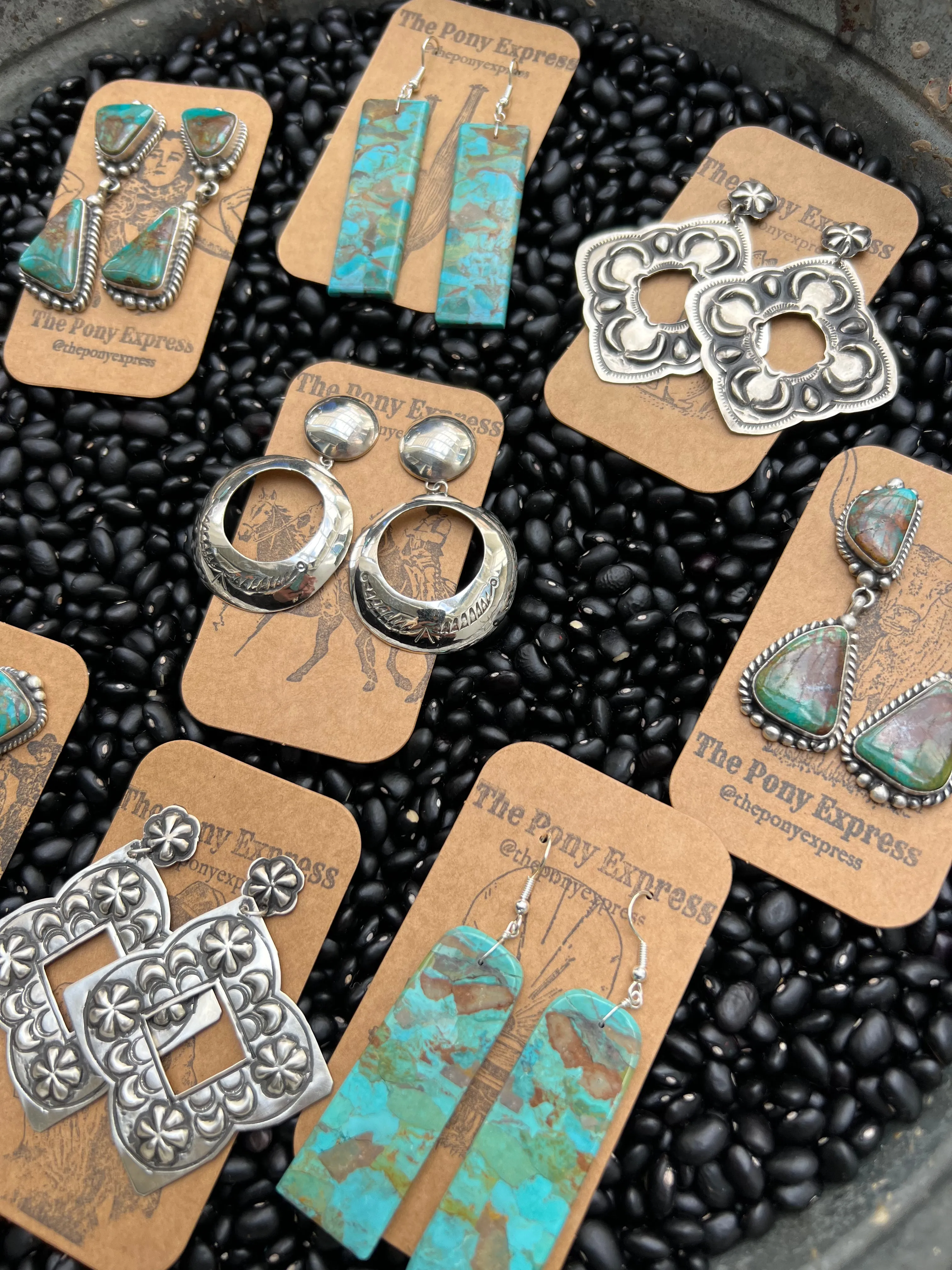 Turquoise Slab Earrings