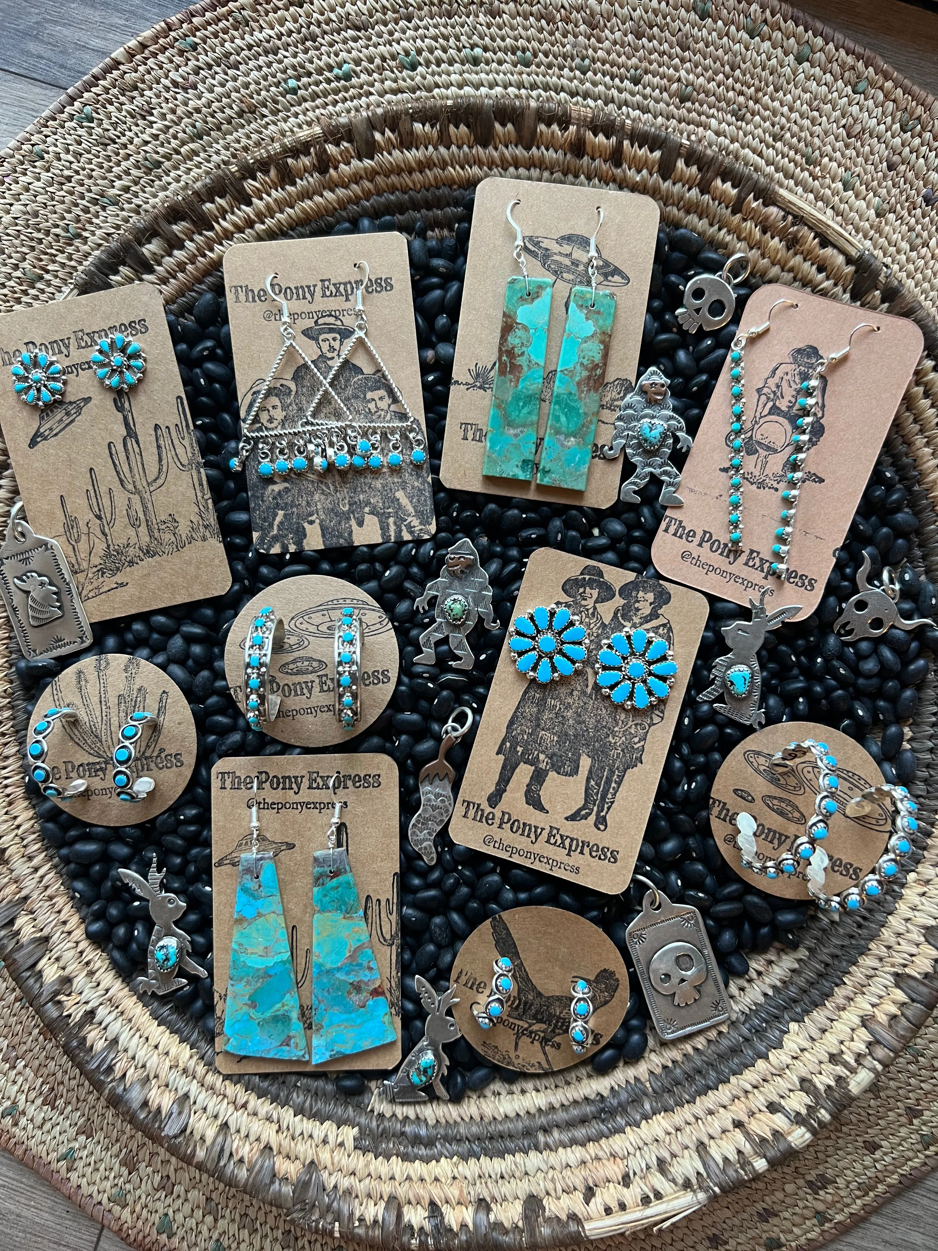 Turquoise Slab Earrings