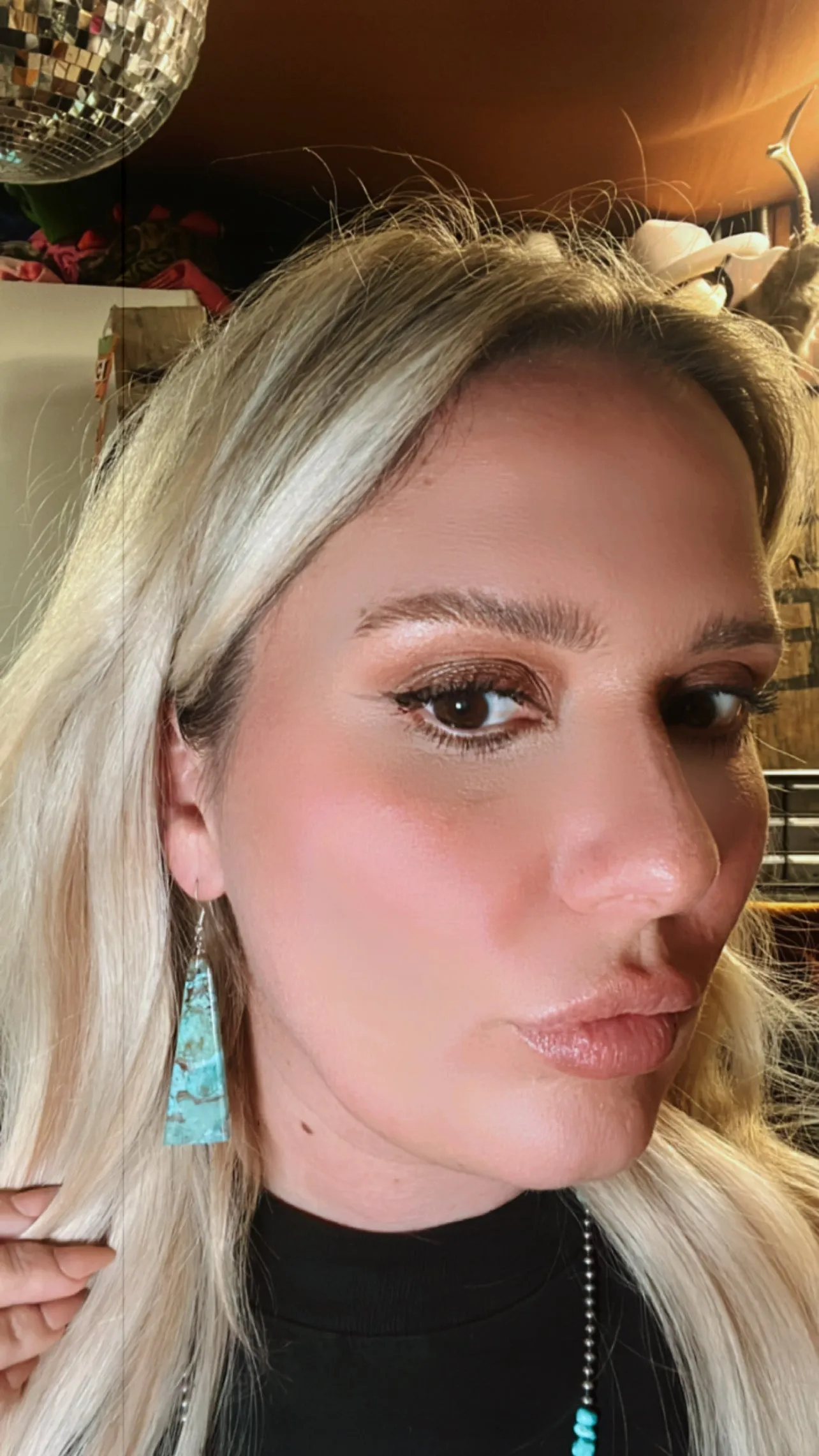 Turquoise Slab Earrings