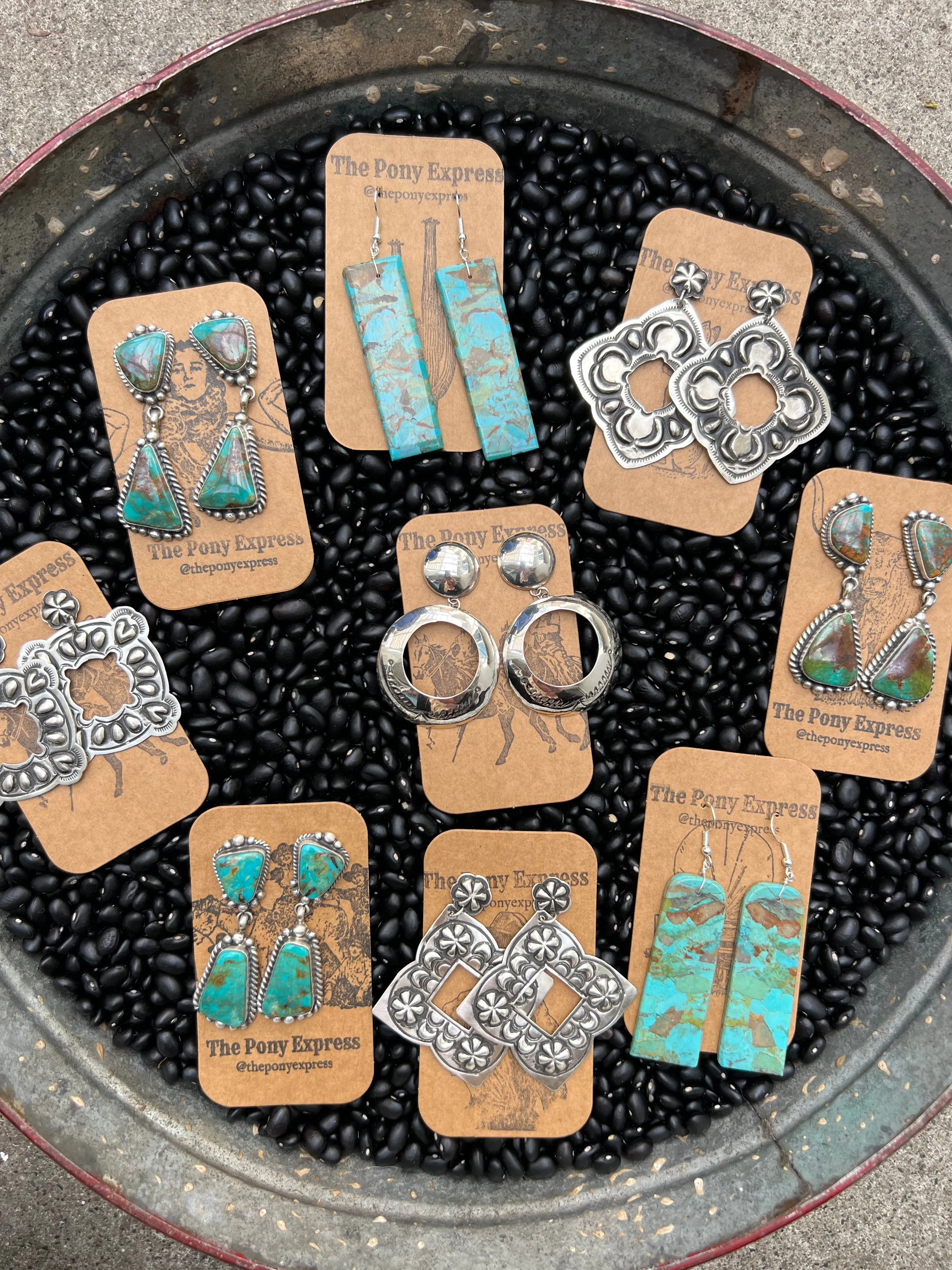 Turquoise Slab Earrings