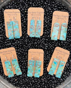 Turquoise Slab Earrings