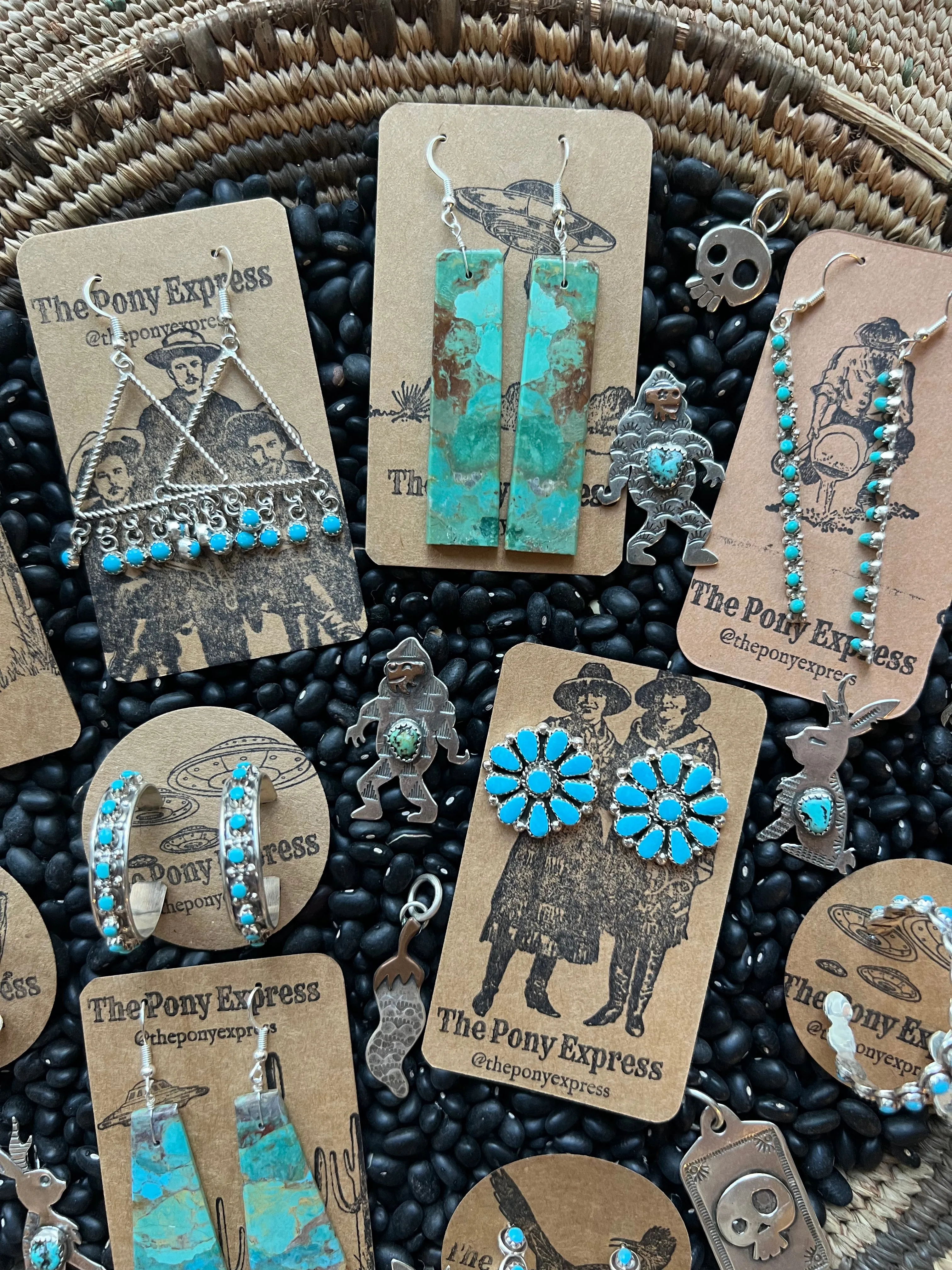 Turquoise Slab Earrings