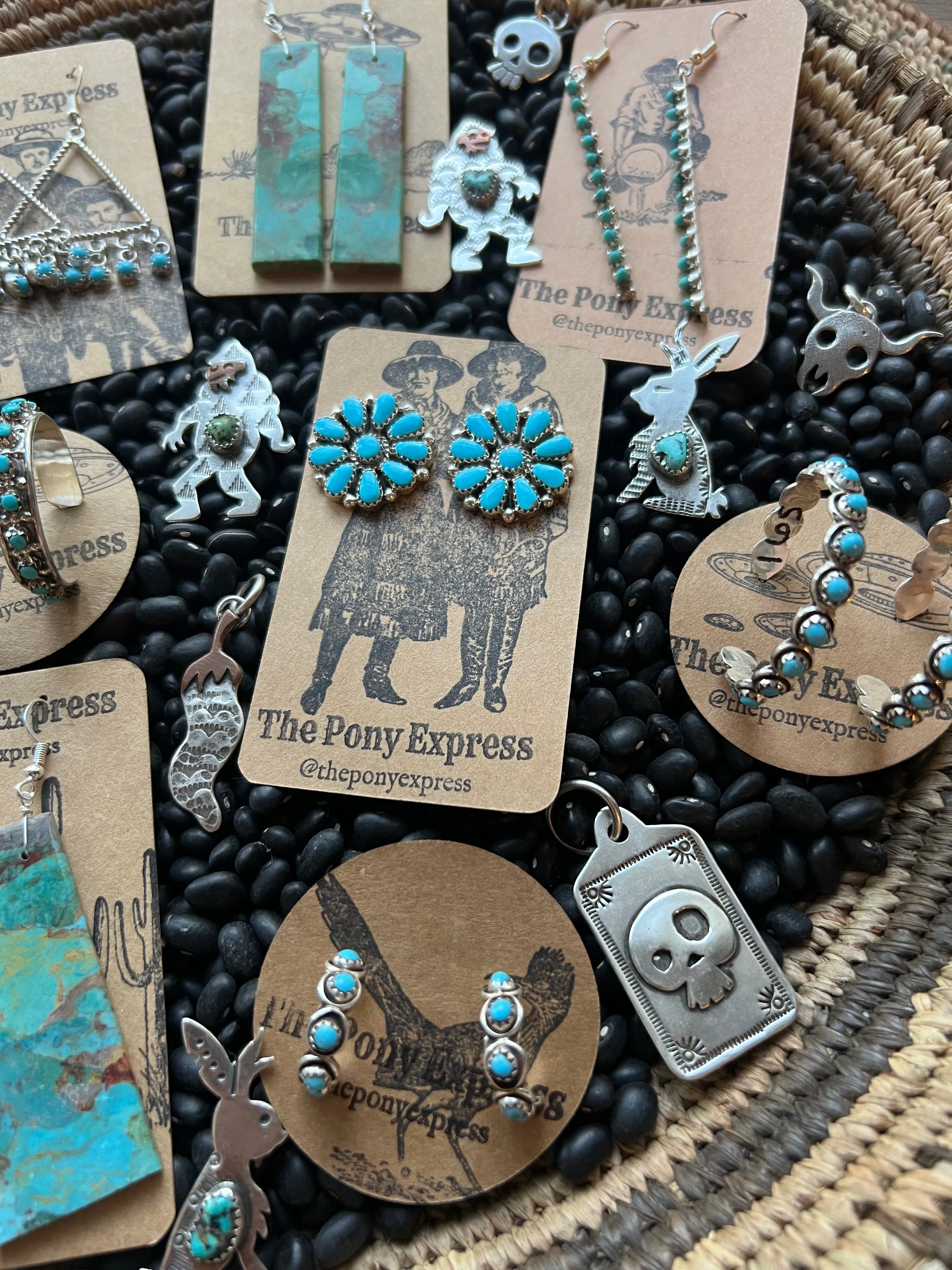 Turquoise Slab Earrings