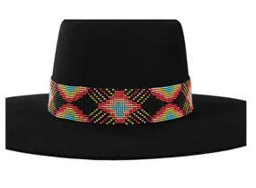 Twister Multicolor Seed Bead Hatband