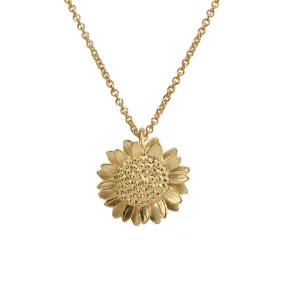 Vermeil Small Sunflower Pendant