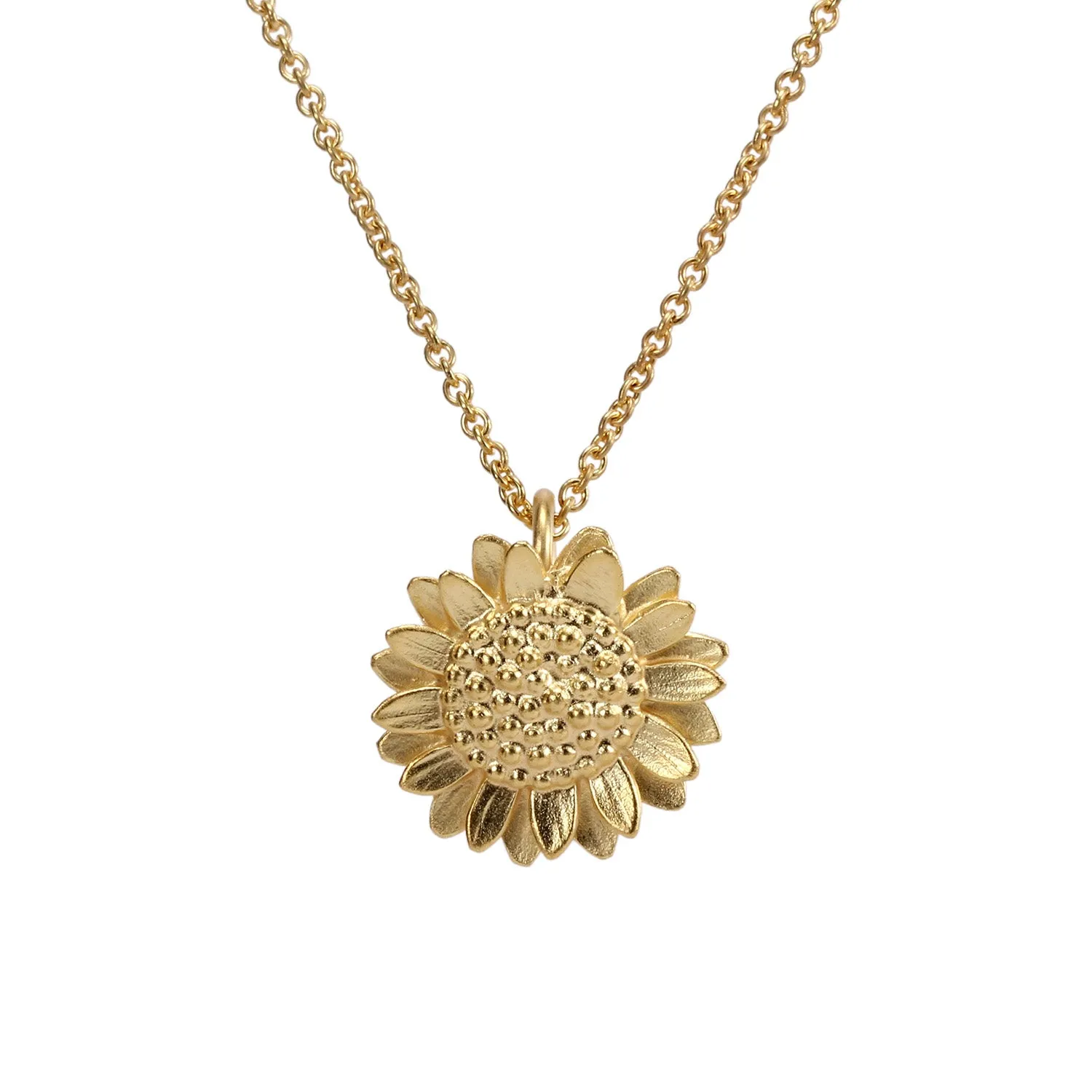 Vermeil Small Sunflower Pendant