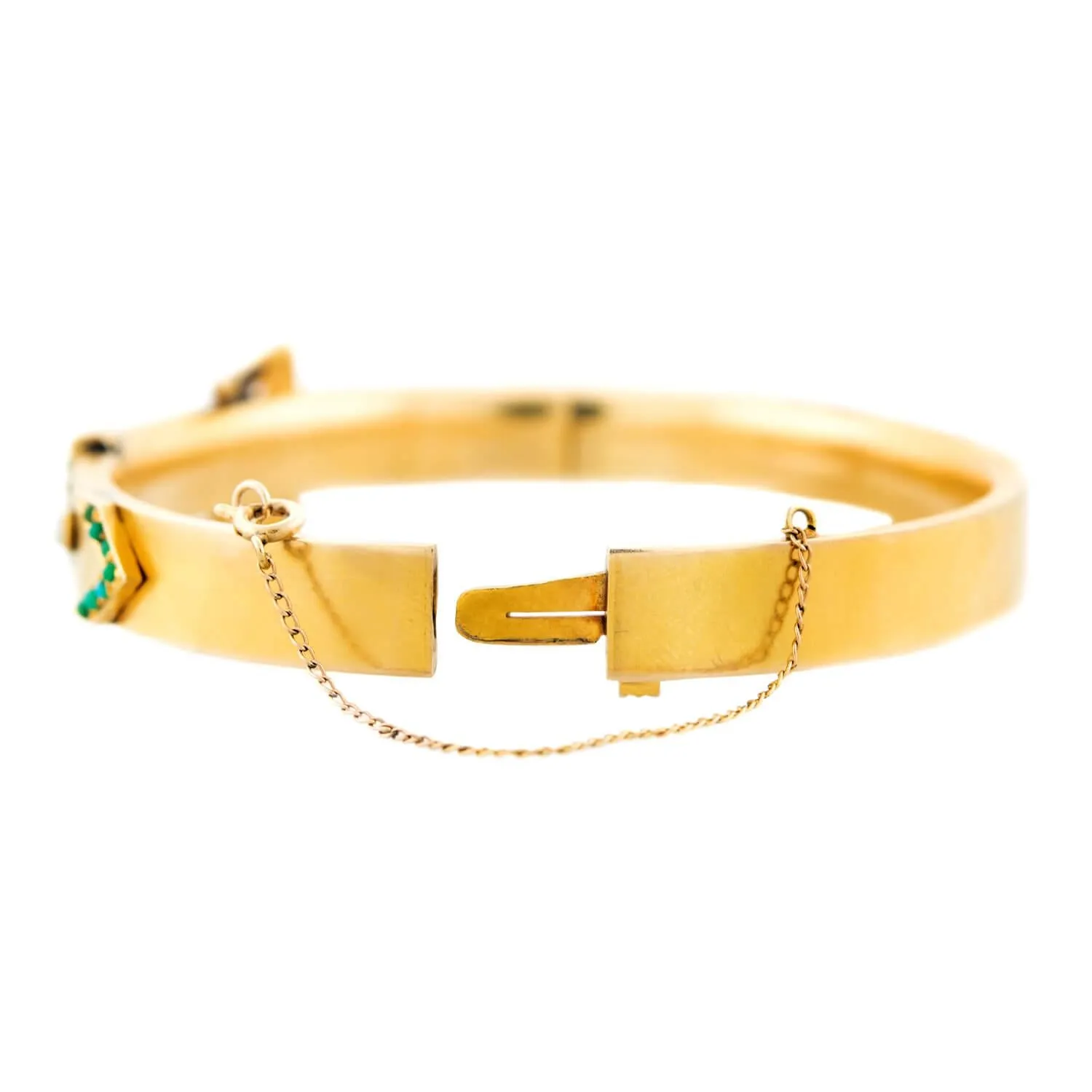 Victorian 14k Turquoise Buckle Bracelet
