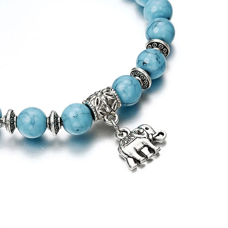 Vintage elephant turquoise bracelet
