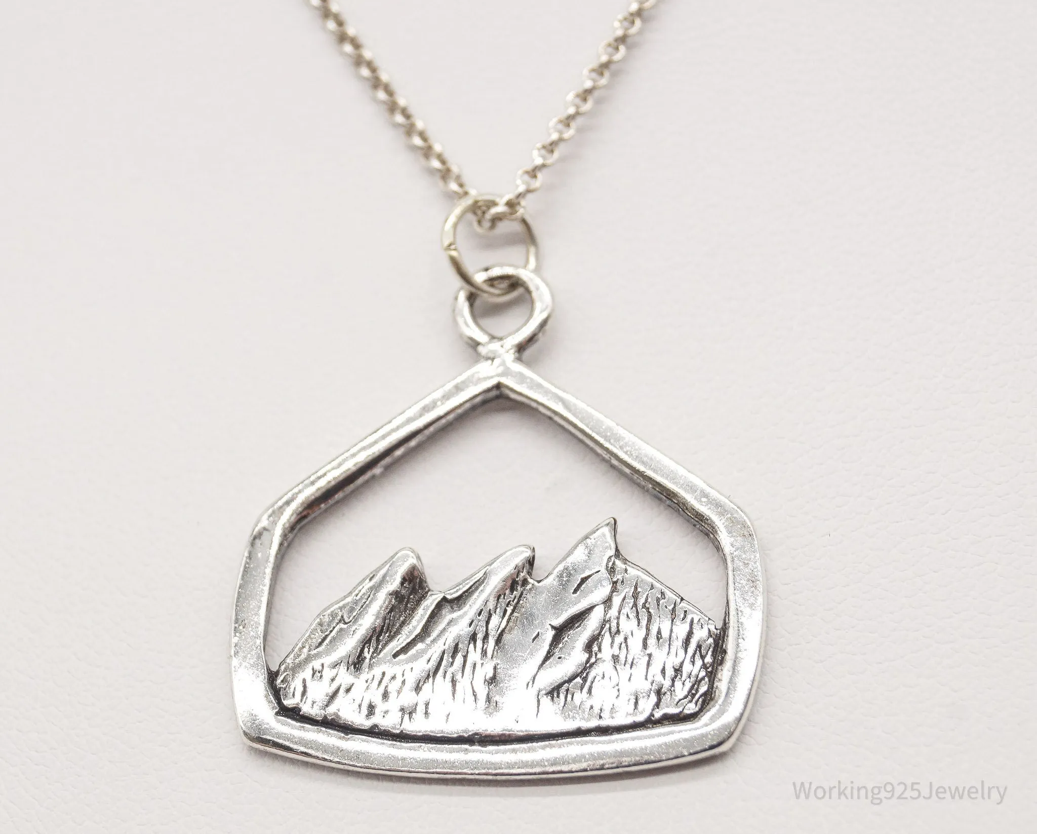 Vintage Mountain View Sterling Silver Necklace