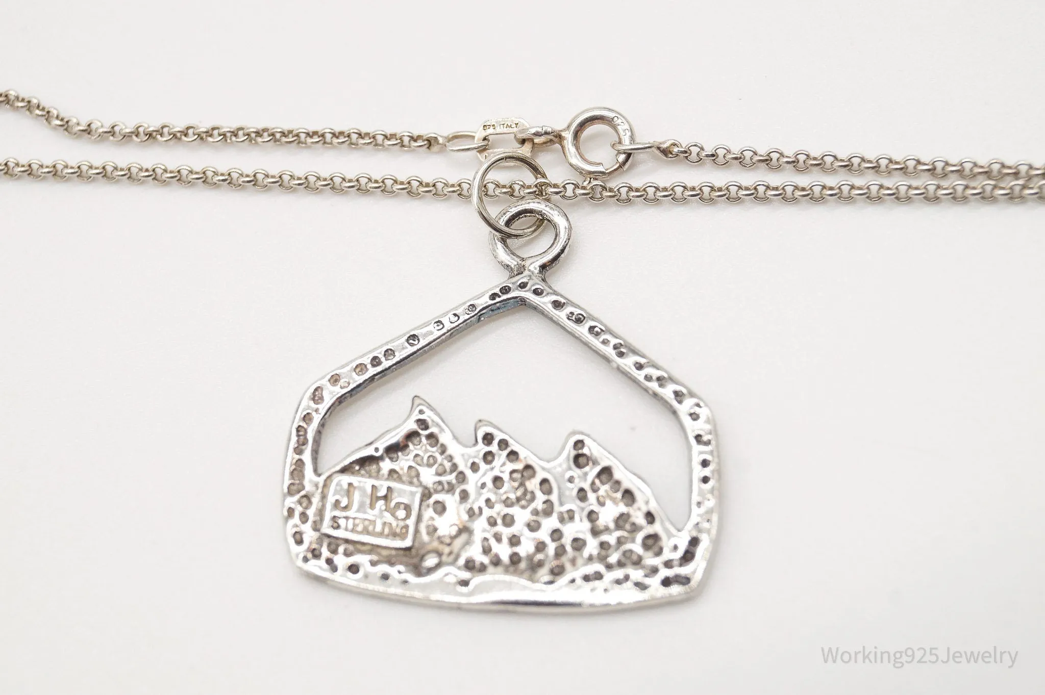 Vintage Mountain View Sterling Silver Necklace