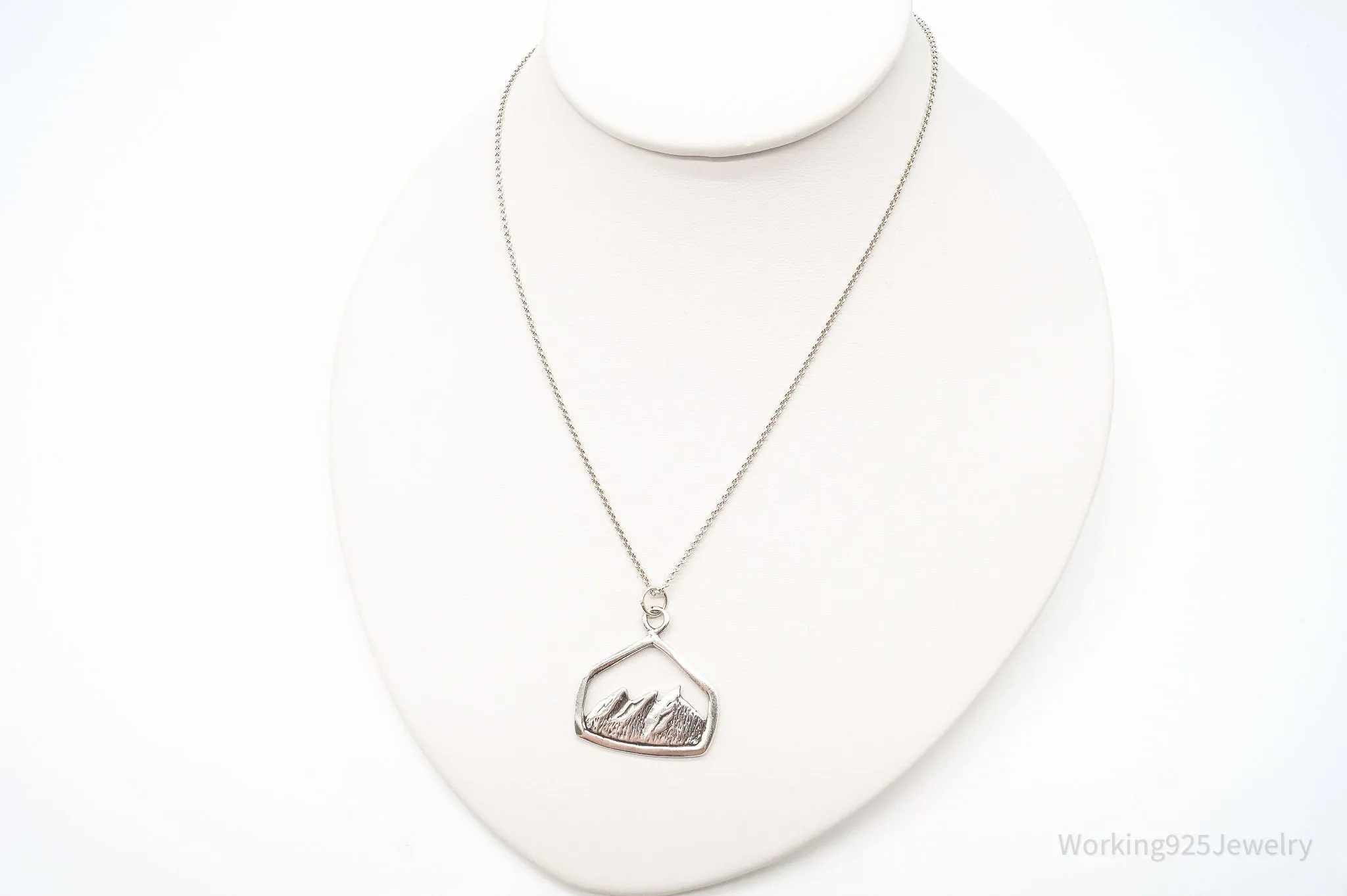 Vintage Mountain View Sterling Silver Necklace