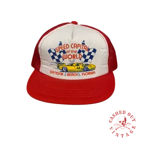 Vintage Speed Capital of the World Mesh Trucker Hat