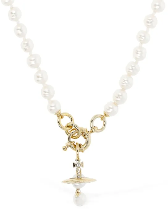Vivienne Westwood   Aleksa imitation pearl collar necklace 