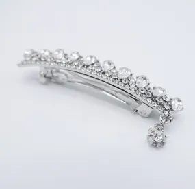 water drop rhinestone hair barrette crown motif half-up half down women hair accessory