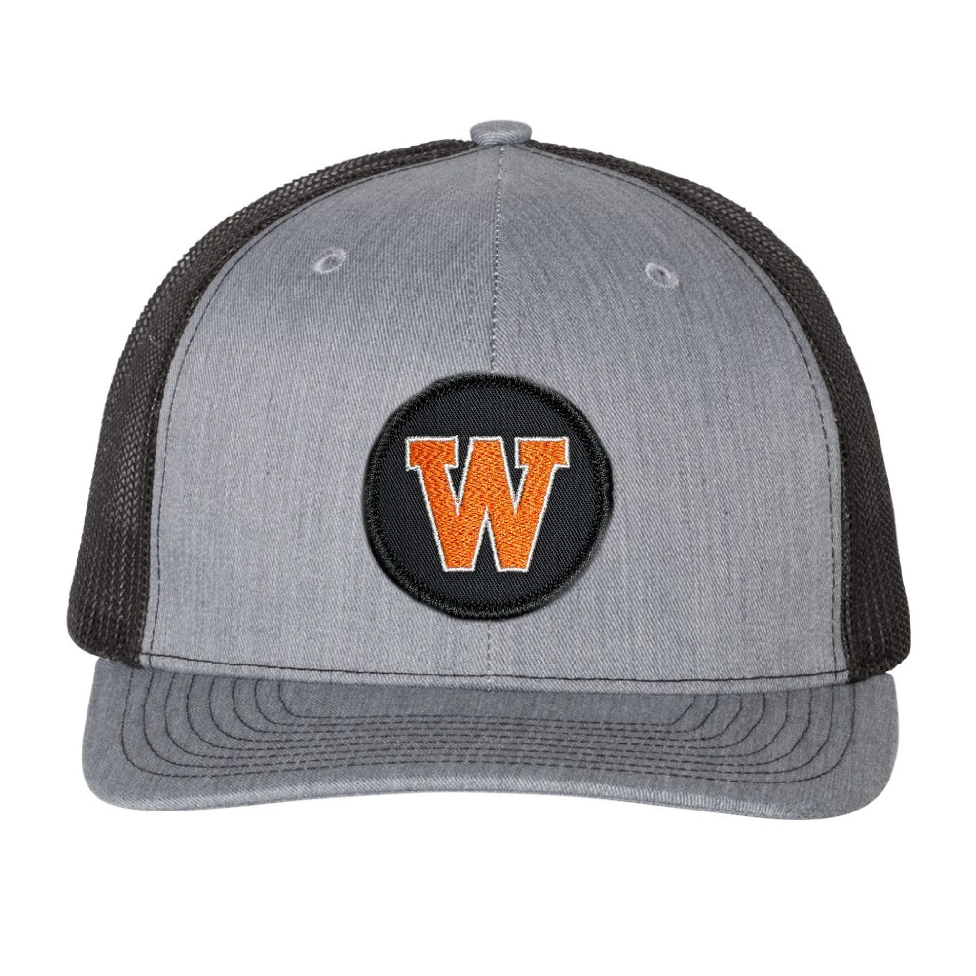West De Pere Patched Snapback Mid-Profile Trucker Hat - Round Black Patch