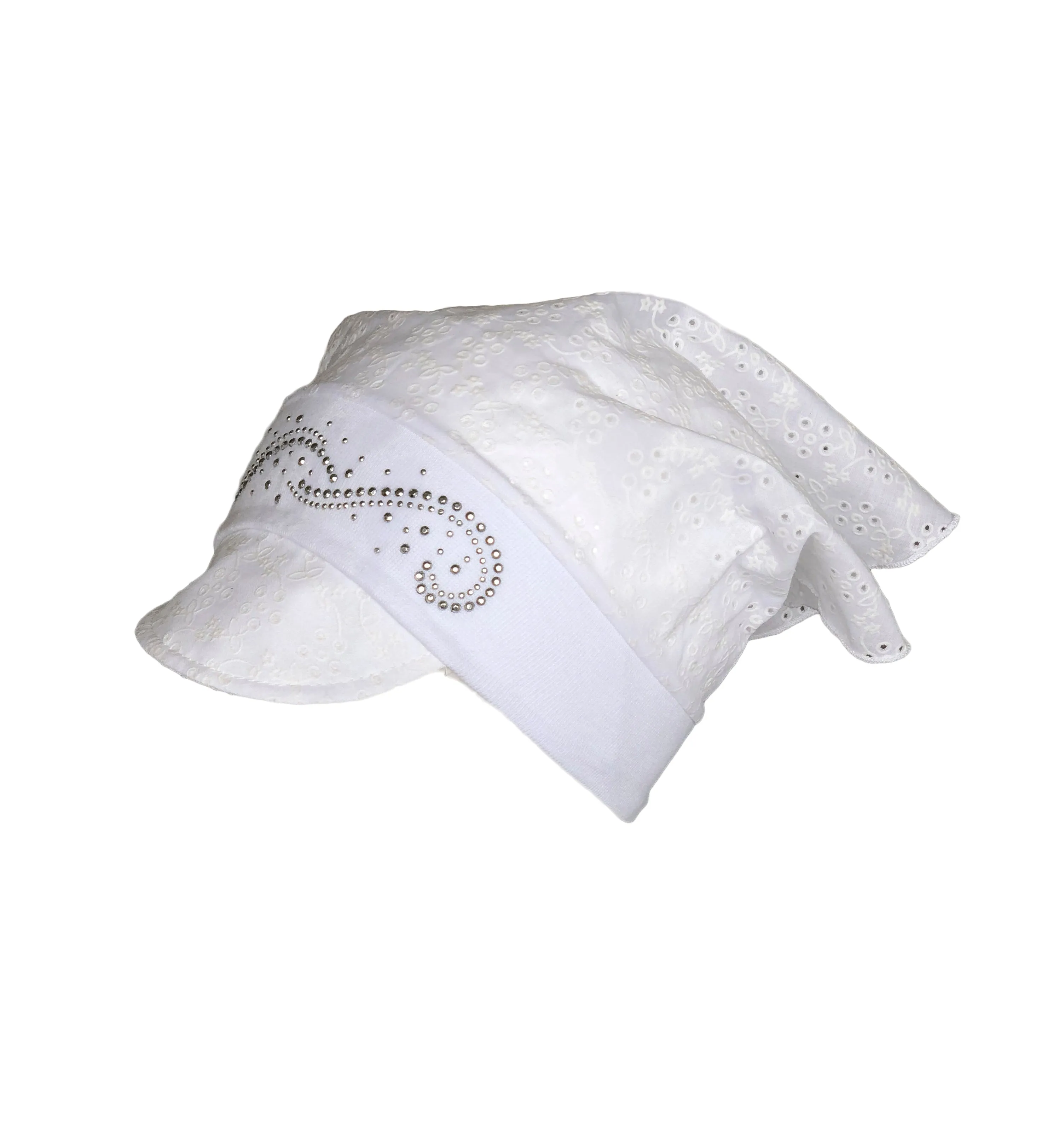 White Bandana Hat for Girls