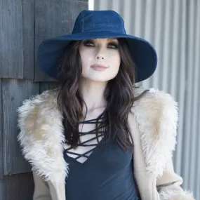 Wide Brim Denim Hat