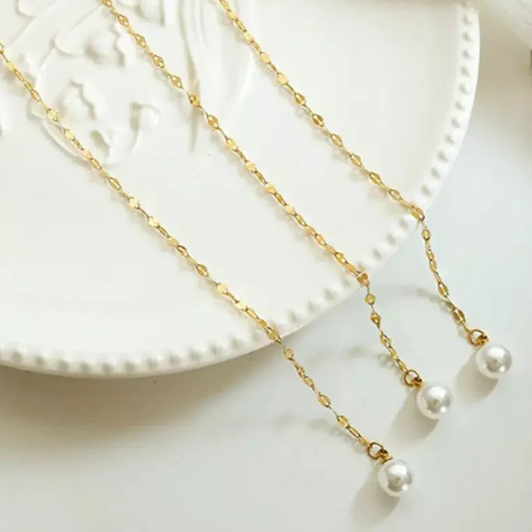 Y-Shaped Teardrop Necklace