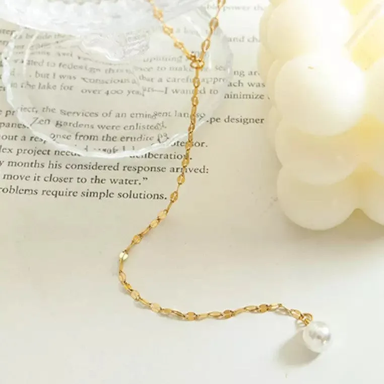 Y-Shaped Teardrop Necklace