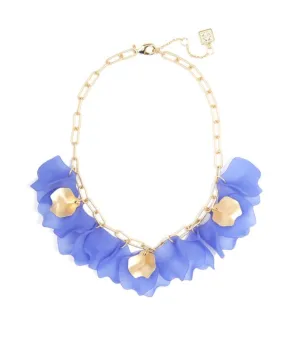Zenzii Sheer Layered Petals Gold Collar Necklace