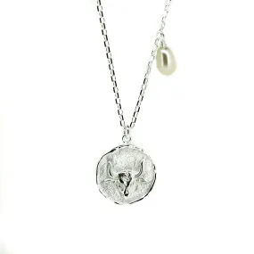 Zodiac Necklace Taurus Silver